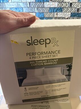 SleepRx Performance 4-Piece Cotton Bamboo Sheet Set - White
